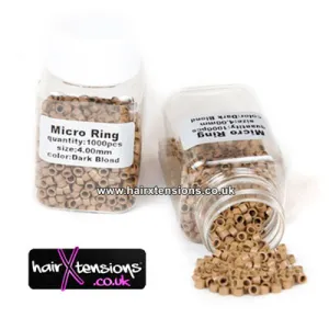 1000 Dark Blonde Micro-Rings 4mm (Non-Silicone)