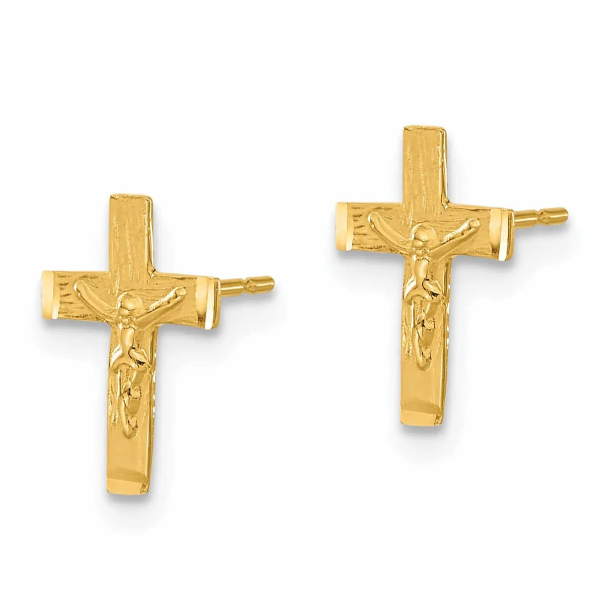 14k Madi K Crucifix Post Earrings