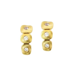 18K "Dancing Squares" Diamond Earrings - E-231D