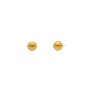 22K Yellow Gold Ball Stud Earrings, 2.3 Grams