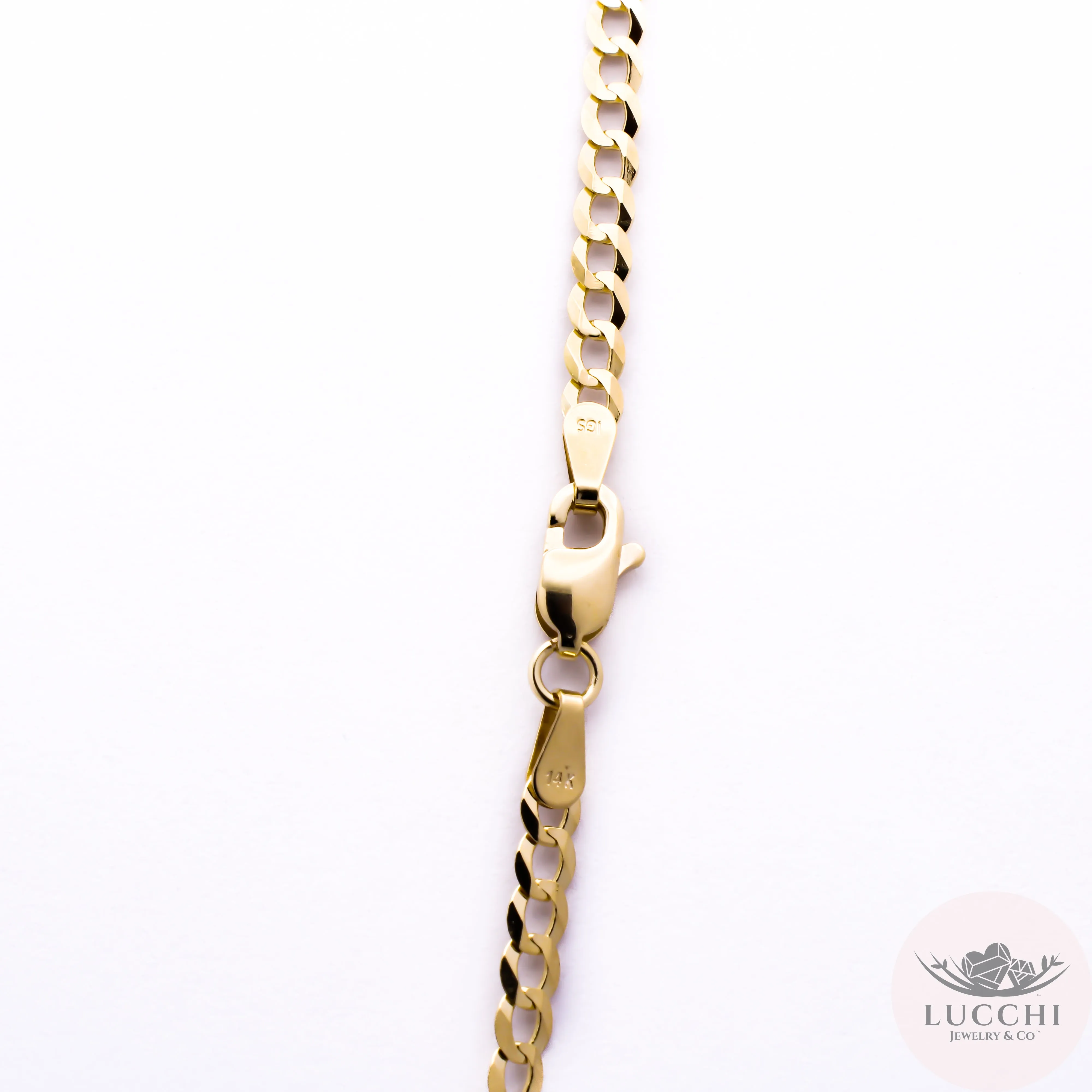 22" Curb Chain Necklace - 4mm - 14k