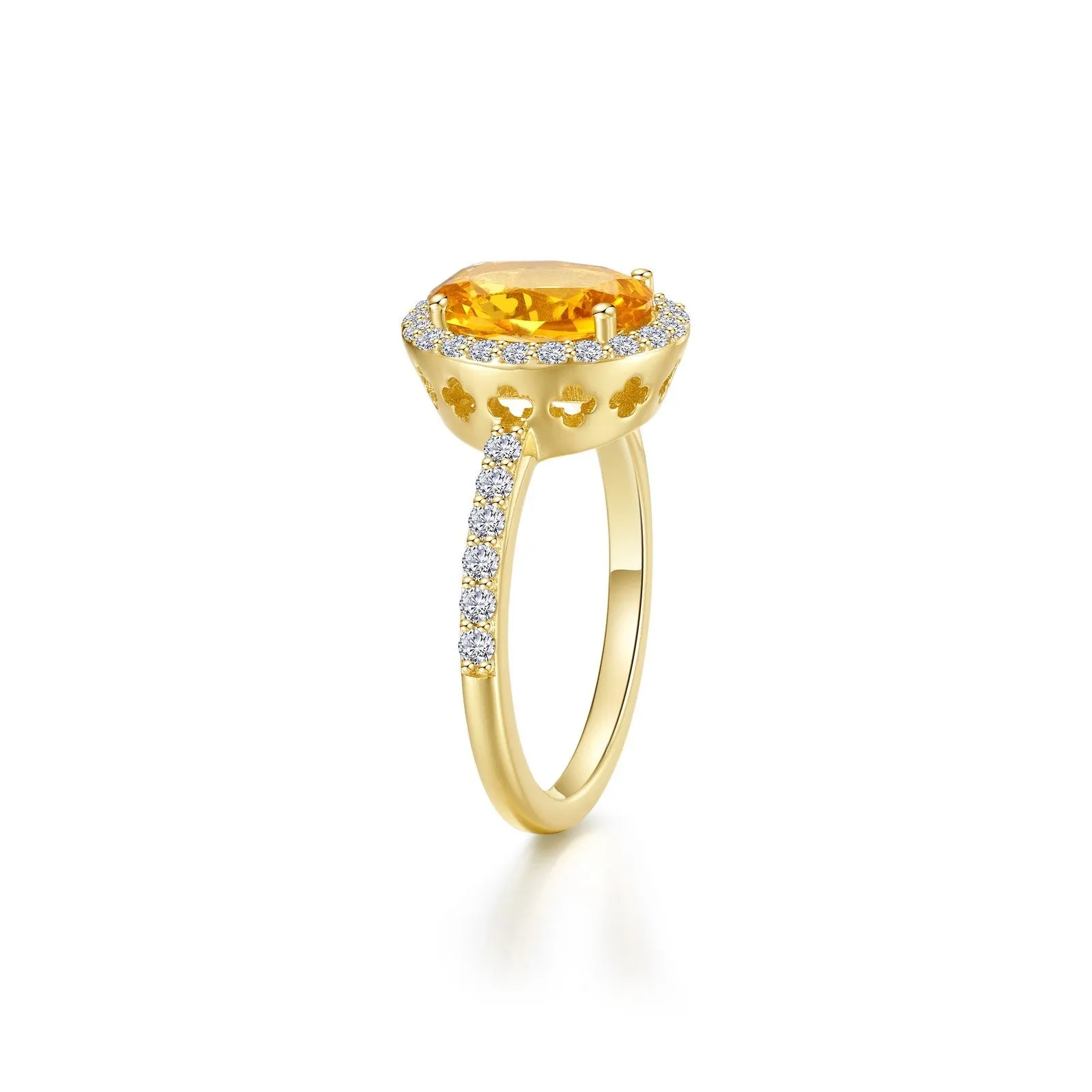 2.6 CTW Oval Halo Engagement Ring