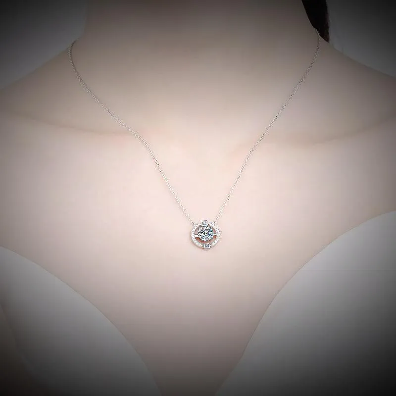 2CT Certified Lab Diamond Pendant Necklace Excellent Cut VVS1 Moissanite Necklace