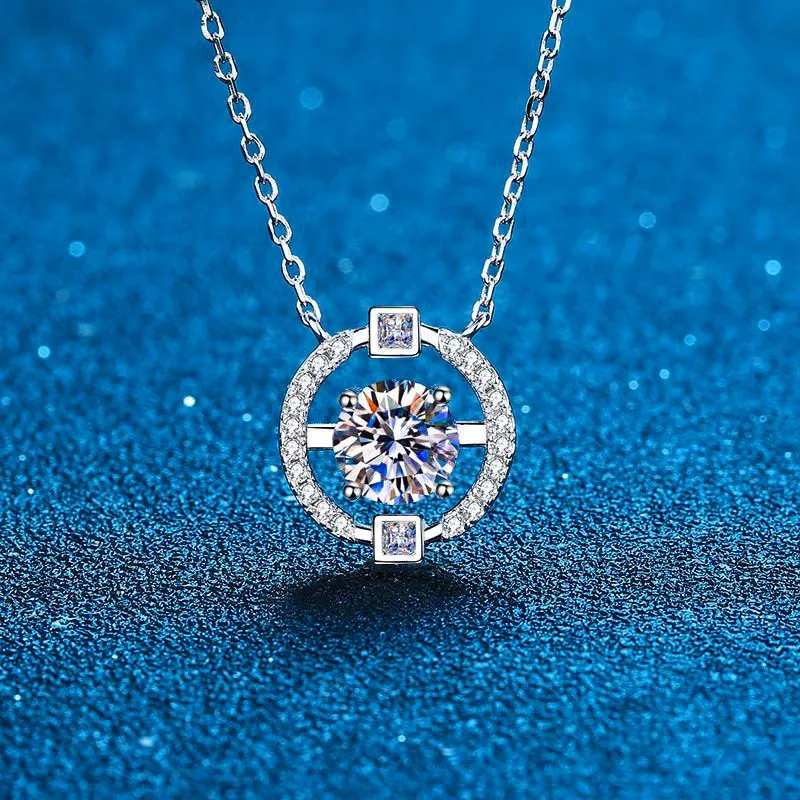 2CT Certified Lab Diamond Pendant Necklace Excellent Cut VVS1 Moissanite Necklace
