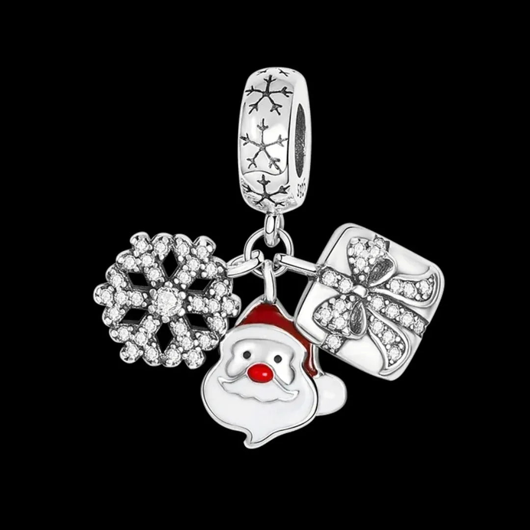 3 Piece Christmas Charm - 925 Sterling Silver