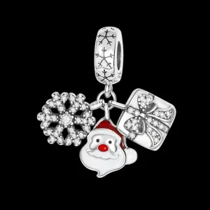 3 Piece Christmas Charm - 925 Sterling Silver