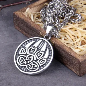 316L stainless steel Classic Animal Bear Claw Men's Pendant Necklace