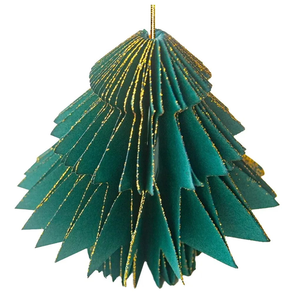 6Pcs Christmas Tree Honeycomb Ball Hanging Pendants