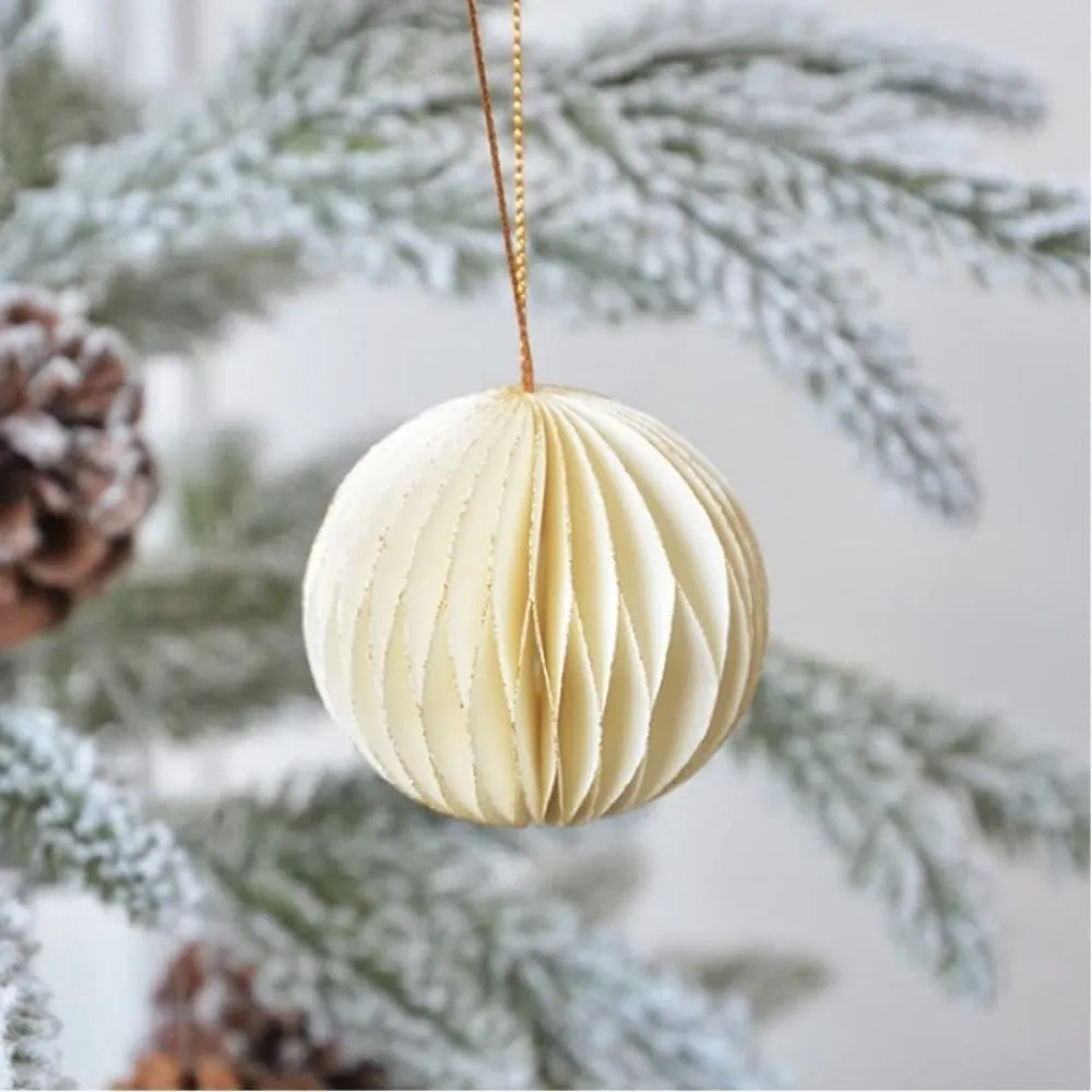 6Pcs Christmas Tree Honeycomb Ball Hanging Pendants