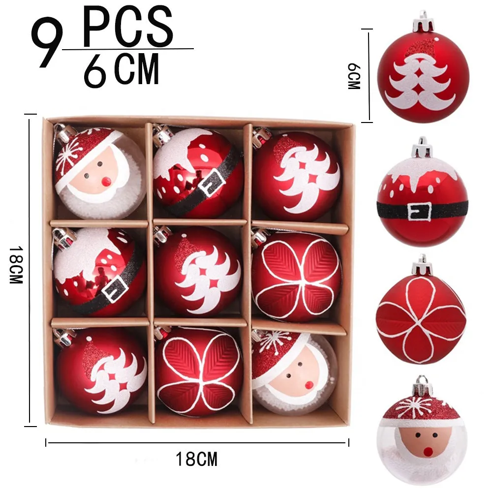 9-Piece 6cm Christmas Ball Set