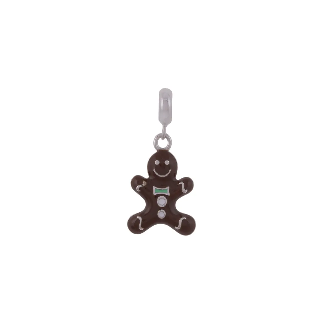 925 Sterling Silver Ginger Bread man Pendant For Kids