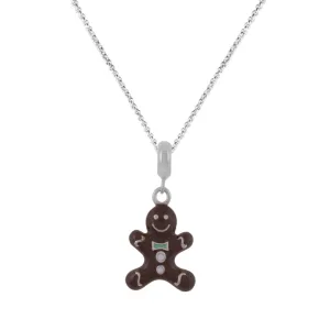 925 Sterling Silver Ginger Bread man Pendant For Kids