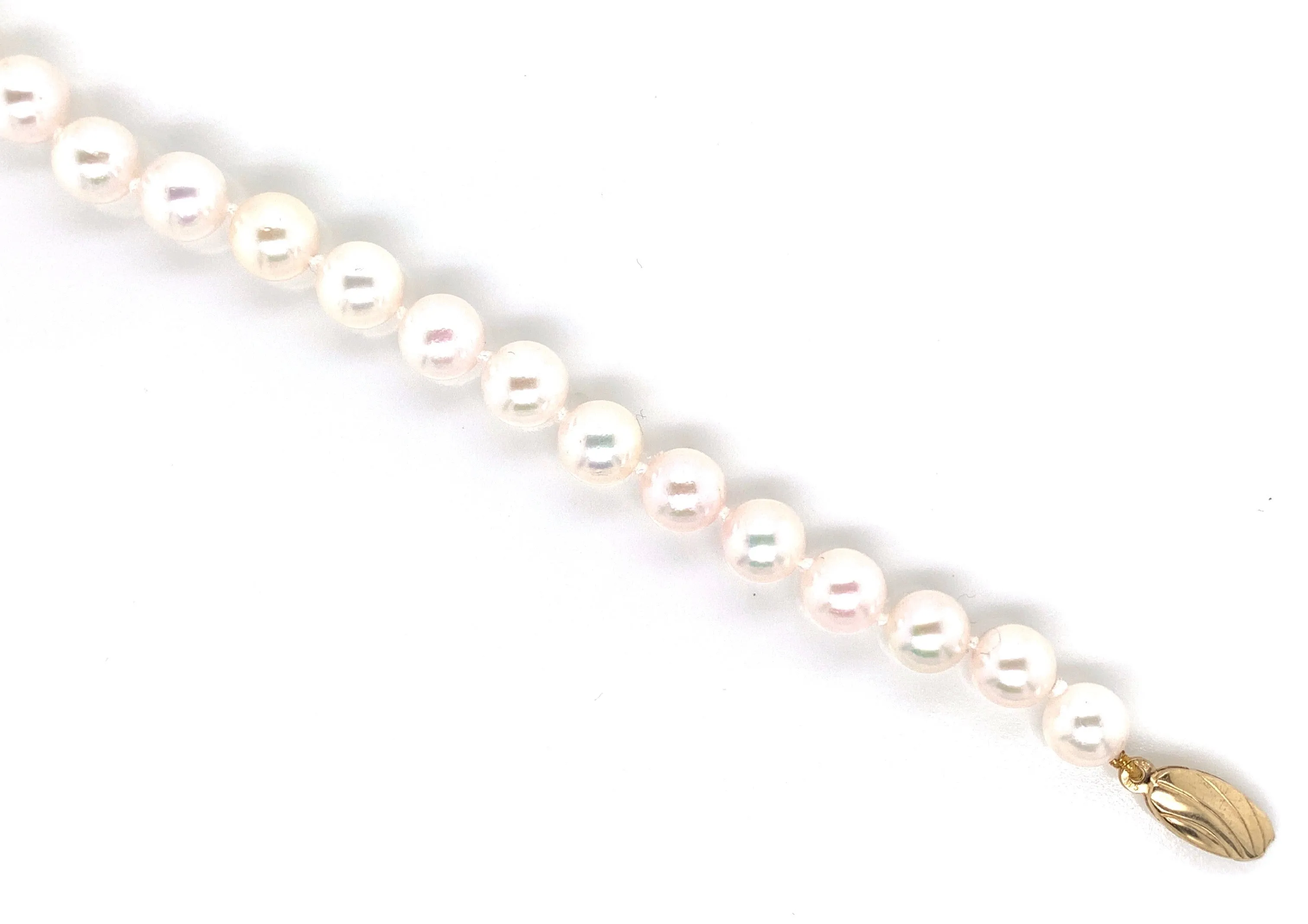 9ct Gold 6.5/7mm Akoya Pearl Bracelet