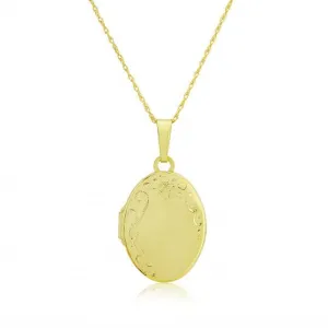 9ct Yellow Gold Oval Locket
