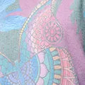 Abstract Print Stud Detail Knit Top