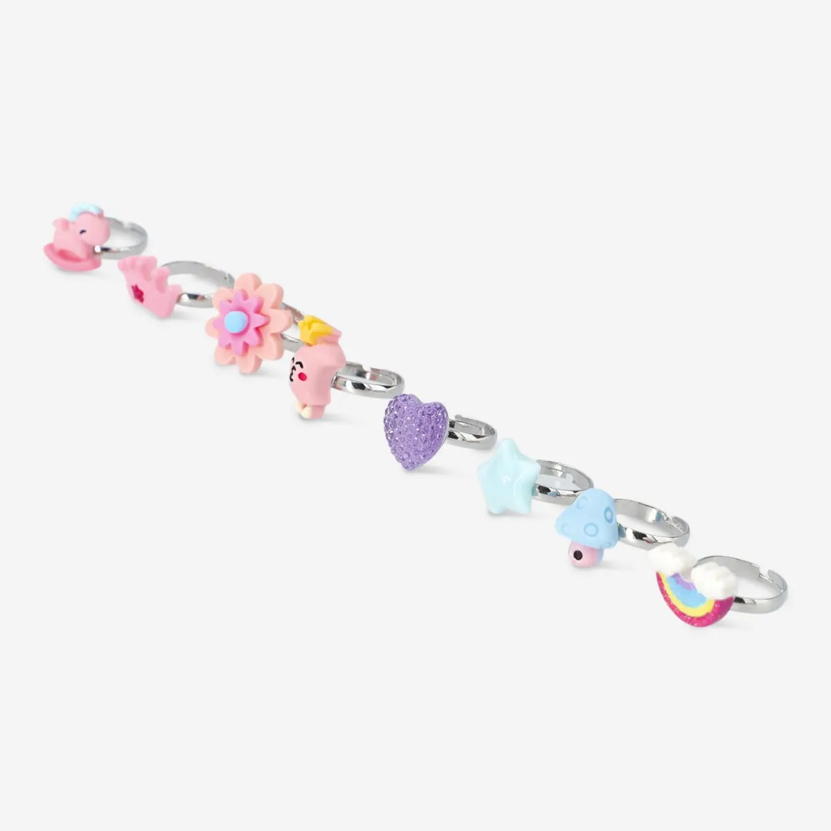 Adjustable rings for kids - 8 pcs