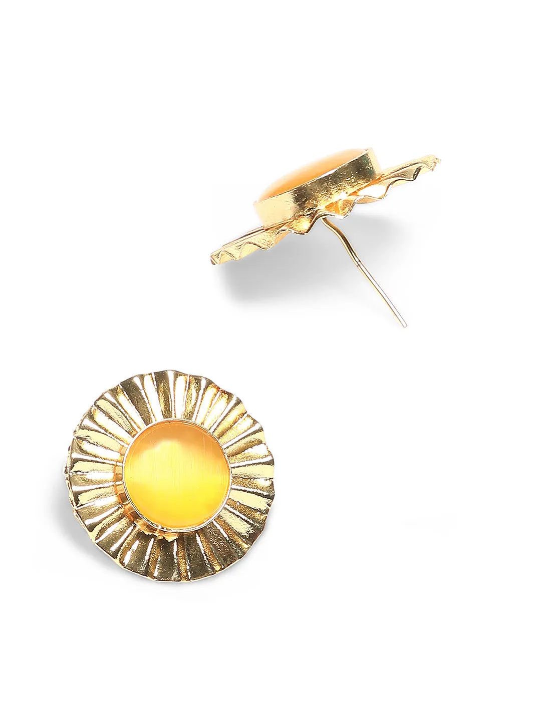 Amber Statement Studs