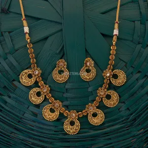 Antique Classic Necklace With Chandbali Hangings