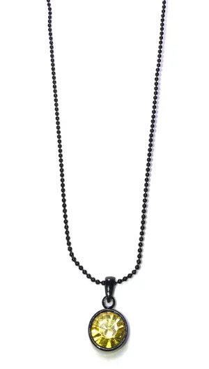 Apparel Addiction Jewelry Single Stone Necklace in Yellow