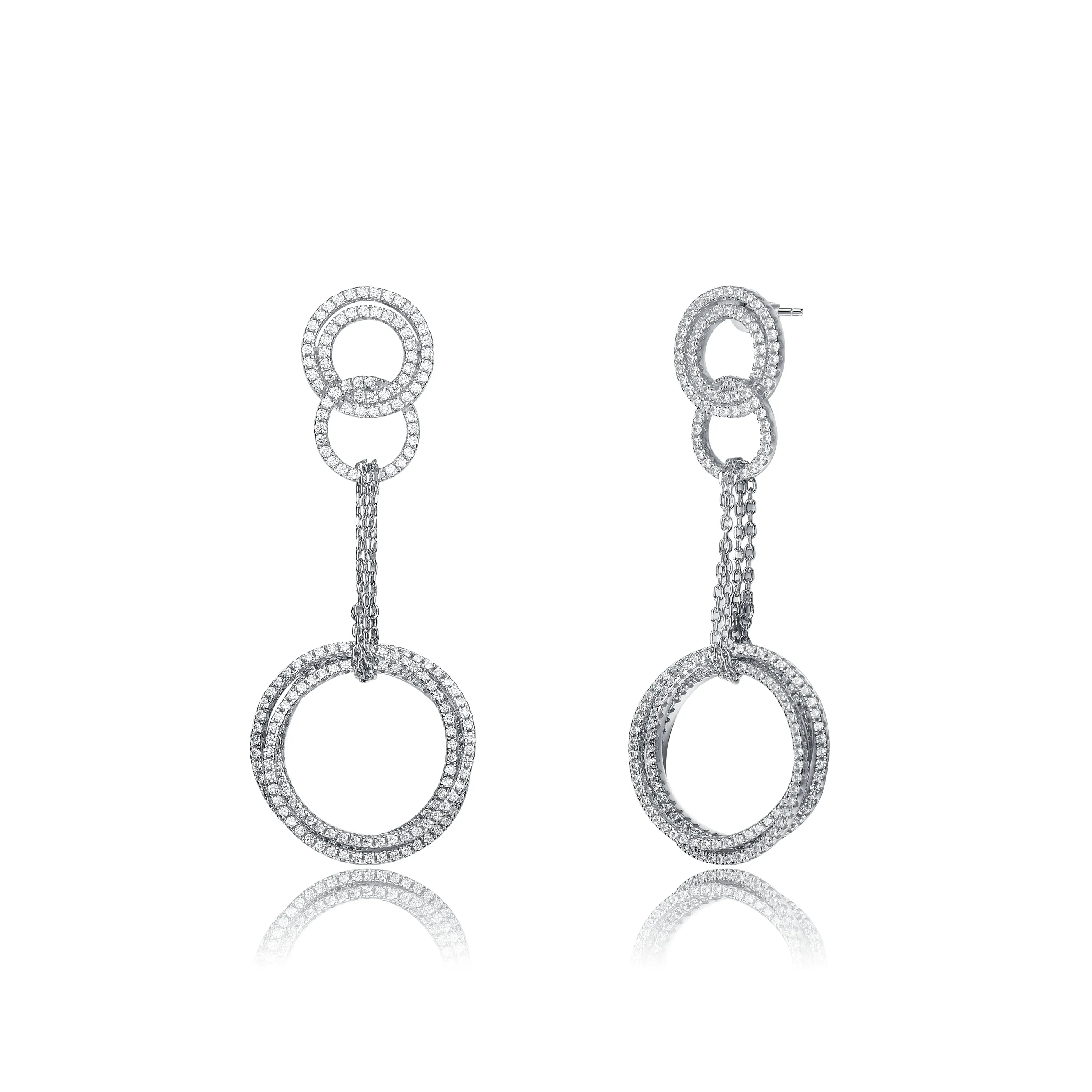 Audrey Three Ring Earrings