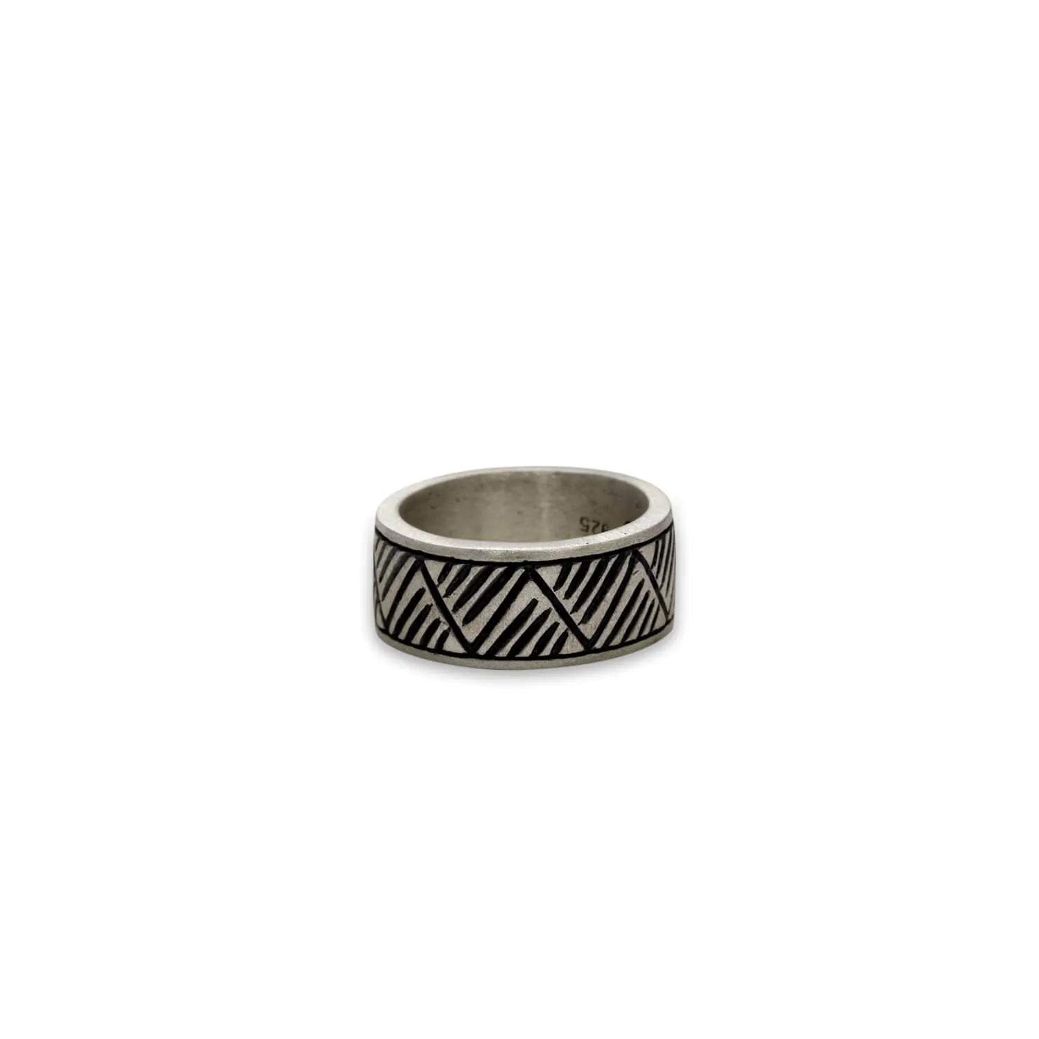 Aztec Tribe Ring, in 925 sterling silver