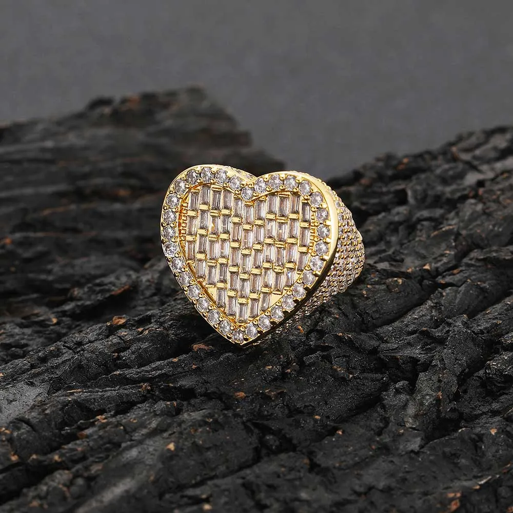 Baguette Heart Ring