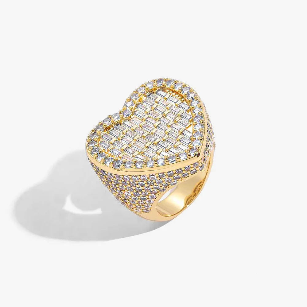 Baguette Heart Ring