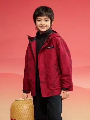 Balabala Children Clothes Children Jacket 2025 New Winter Boy Cotton Jacket Waterproof Twin-Set New Year's Outfit