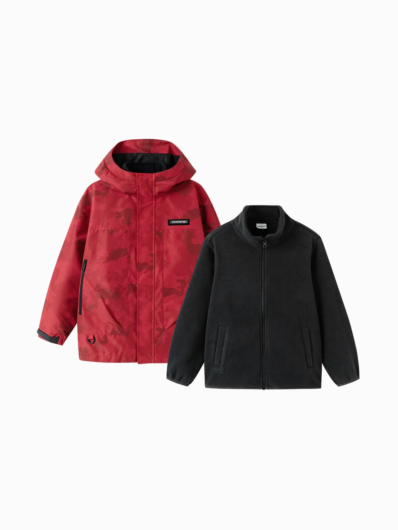 Balabala Children Clothes Children Jacket 2025 New Winter Boy Cotton Jacket Waterproof Twin-Set New Year's Outfit