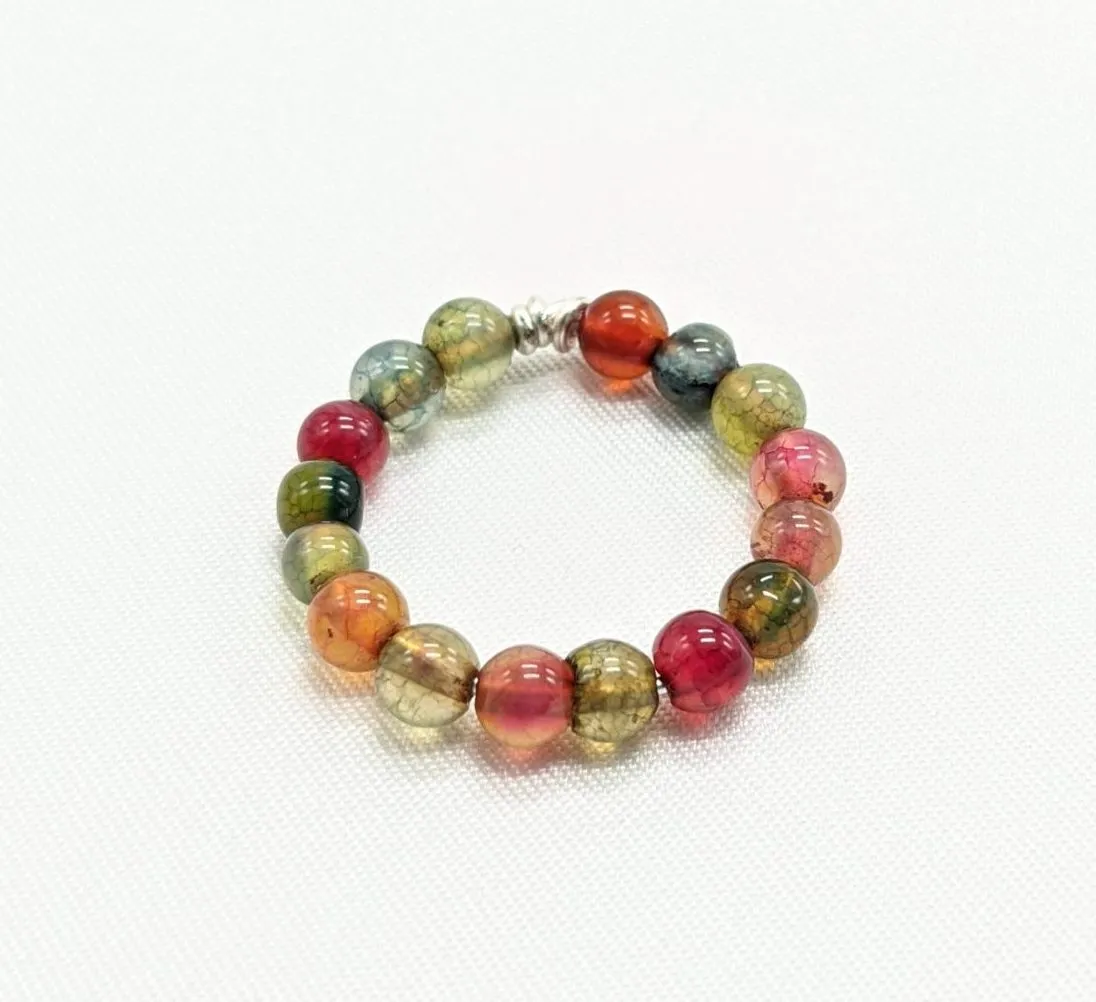 Bloodstone Bead Ring