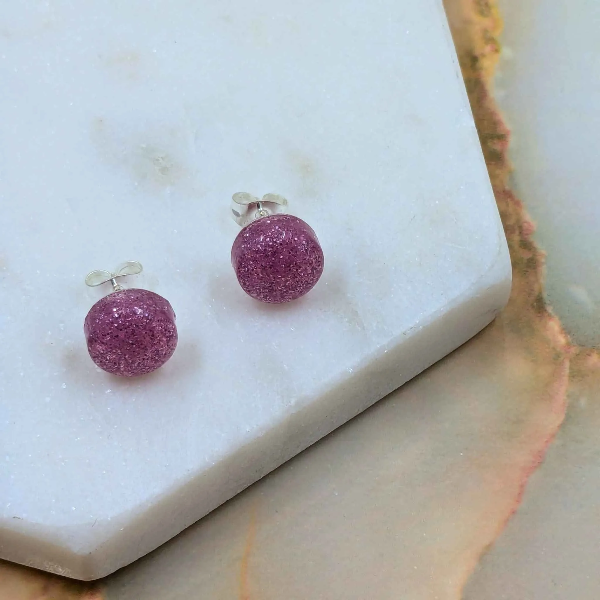 Bridget Small Resin Stud Earrings | Minimalist Handmade Jewellery
