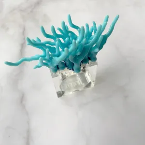 Capri Turquoise Light Blue Napkin Rings (Set of 4)