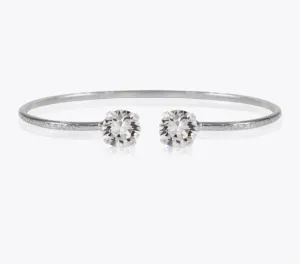 Caroline Svedbom Classic Petite Drop Bracelet Rhodium Crystal