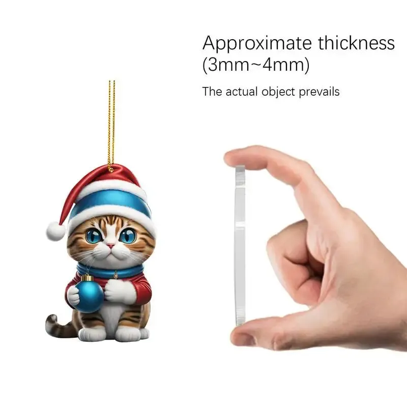 Cat Christmas tree pendants