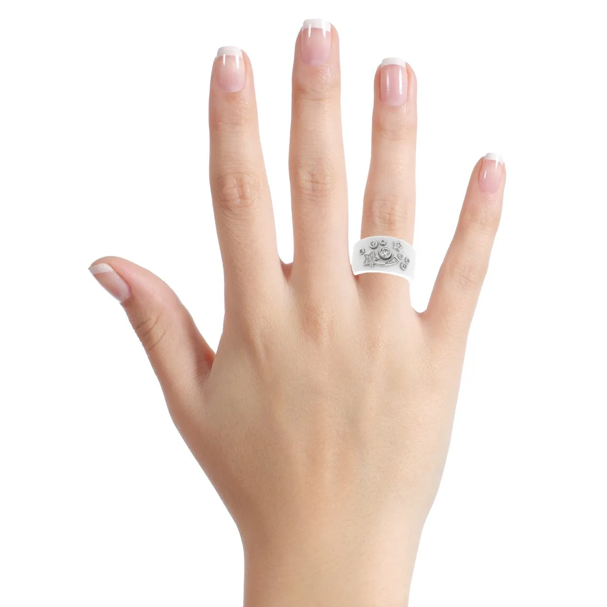 Chanel Comete Ceramic Large Diamond Ring