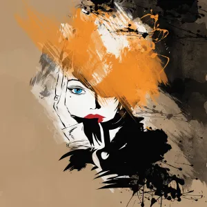 Chic Girl in Abstract