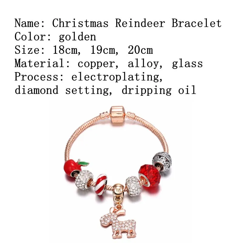 Christmas Holiday Strand Bracelet for Women Girls