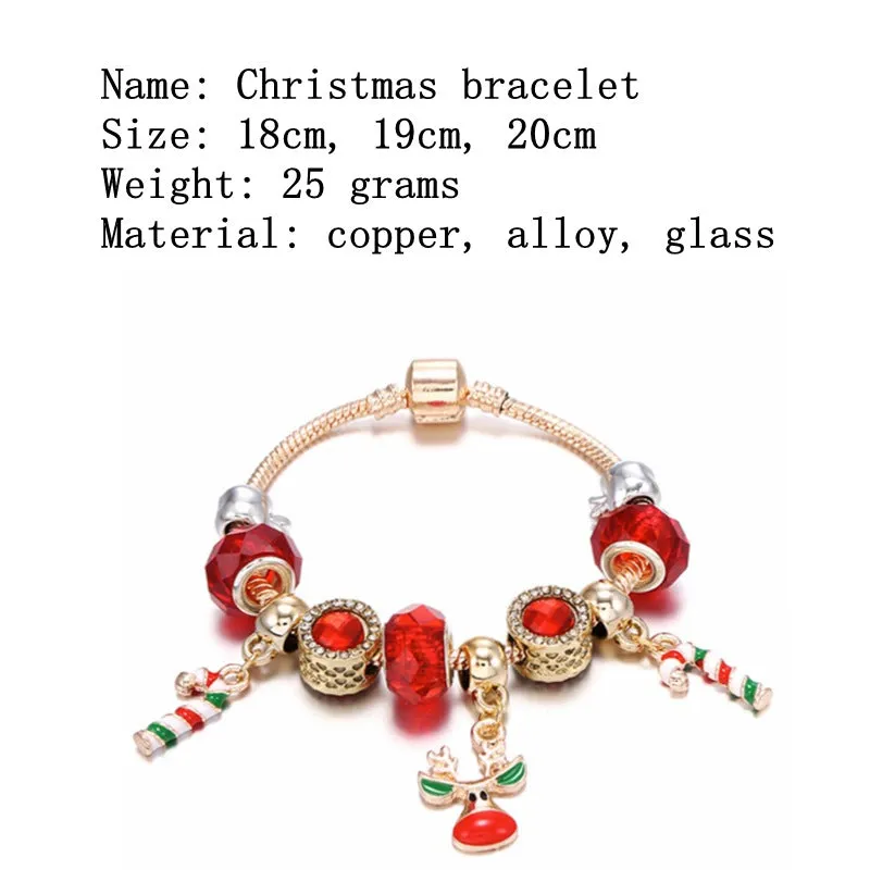 Christmas Holiday Strand Bracelet for Women Girls