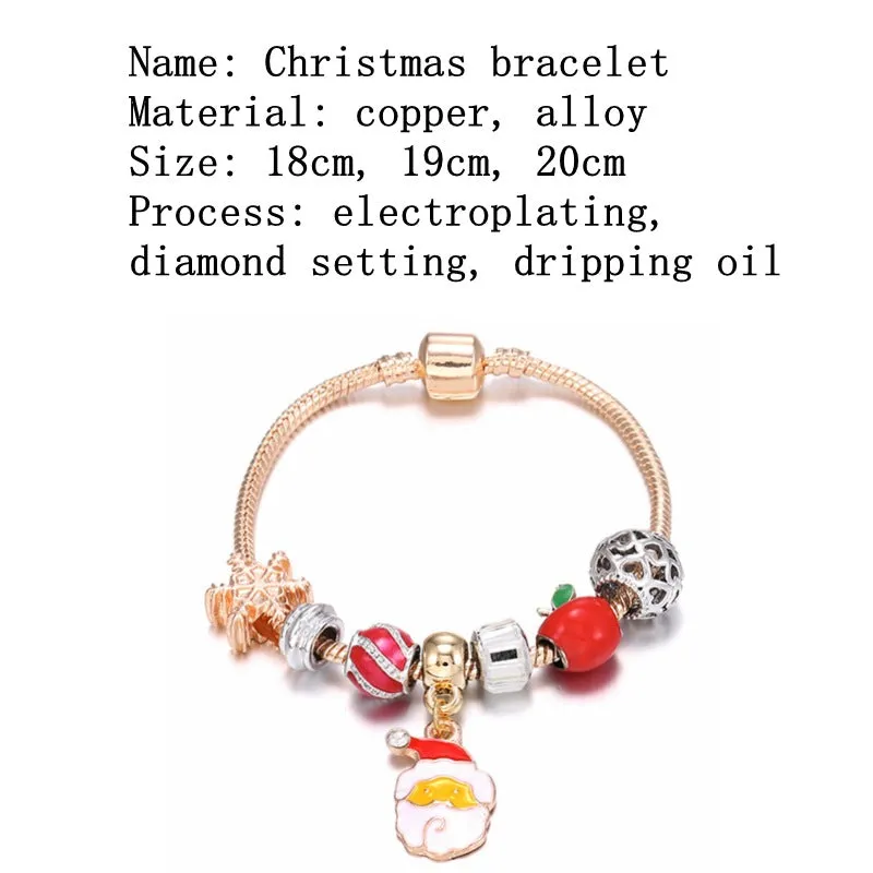 Christmas Holiday Strand Bracelet for Women Girls