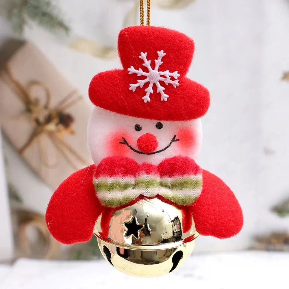 Christmas Tree Plush Doll Ornaments – Santa Claus & Snowman Hanging Pendants for Festive Home Décor & Holiday Gifts