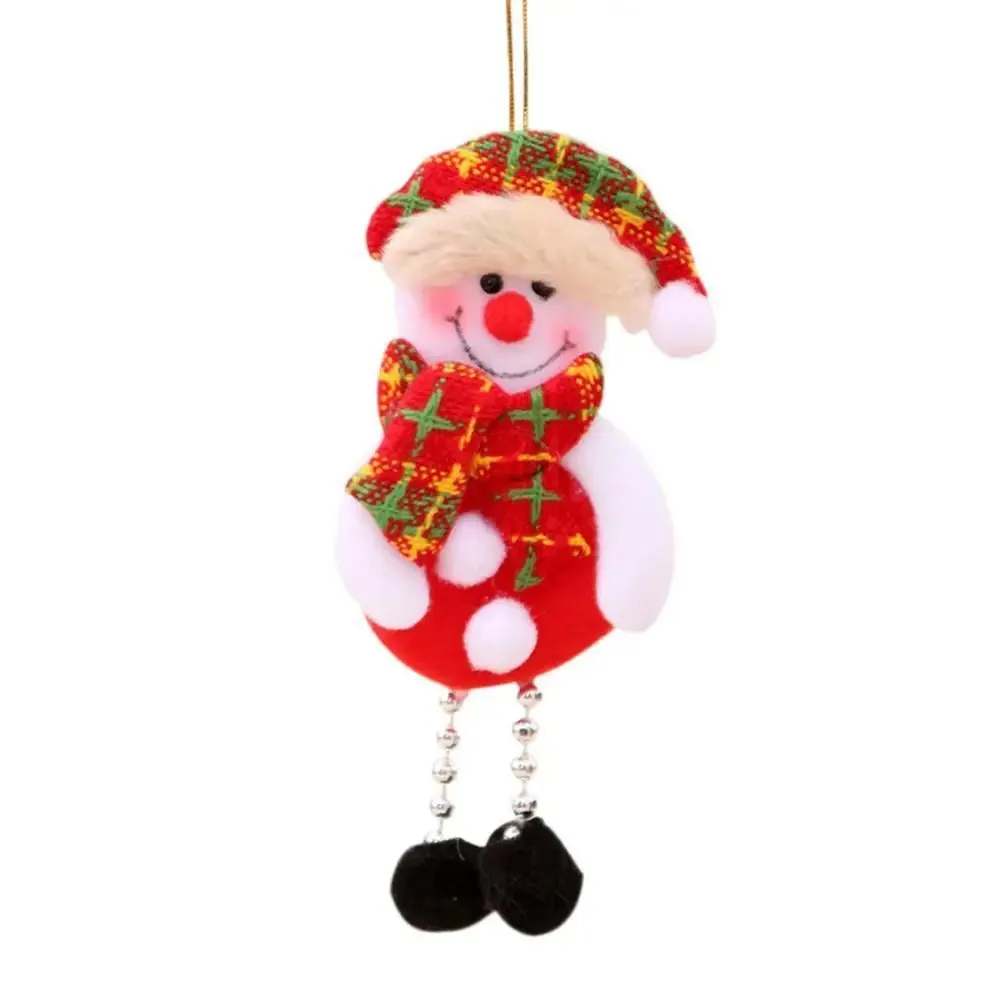 Christmas Tree Plush Doll Ornaments – Santa Claus & Snowman Hanging Pendants for Festive Home Décor & Holiday Gifts