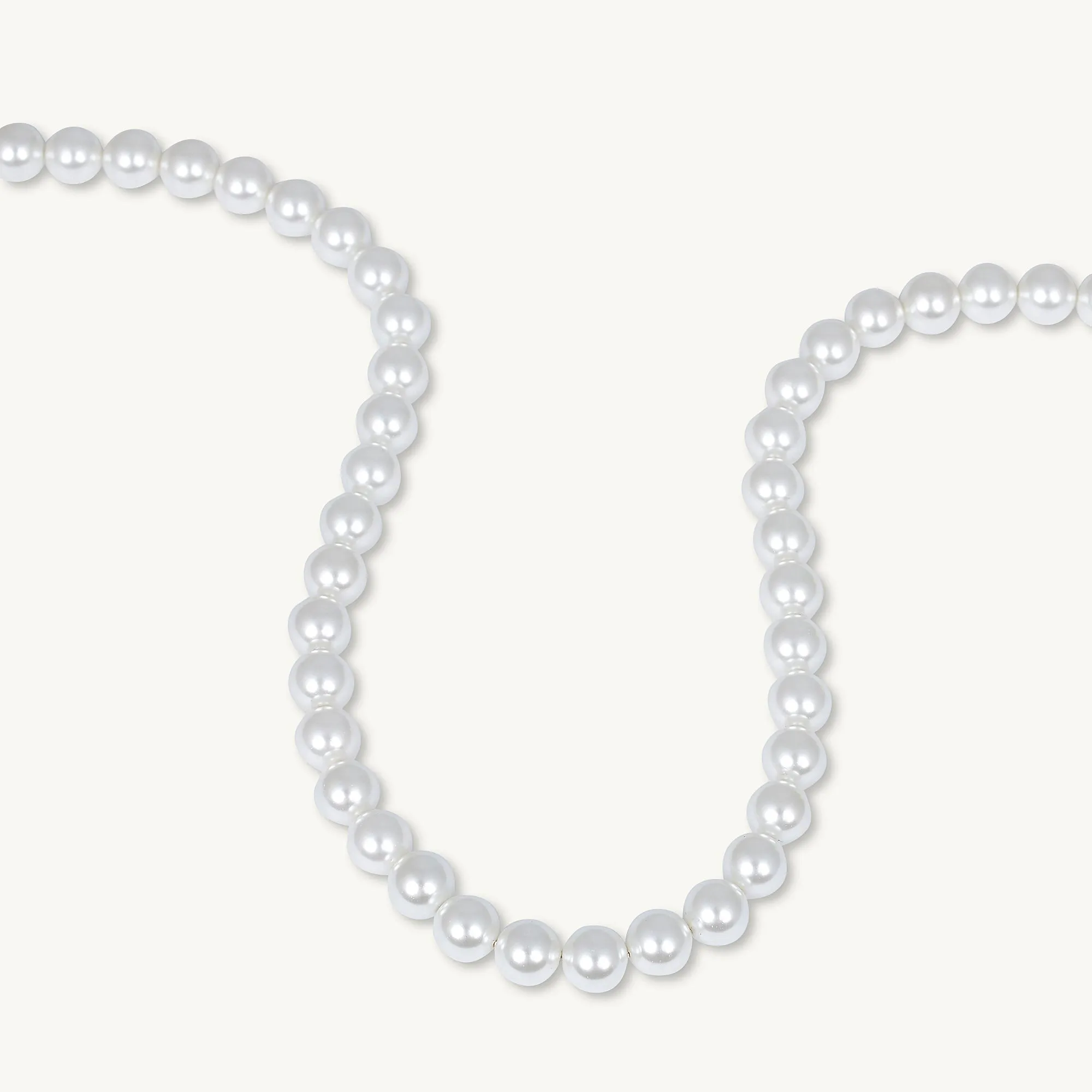 Classic 8mm Round Pearl Necklace