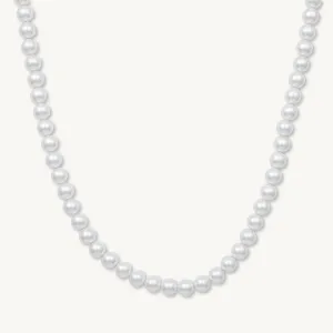 Classic 8mm Round Pearl Necklace