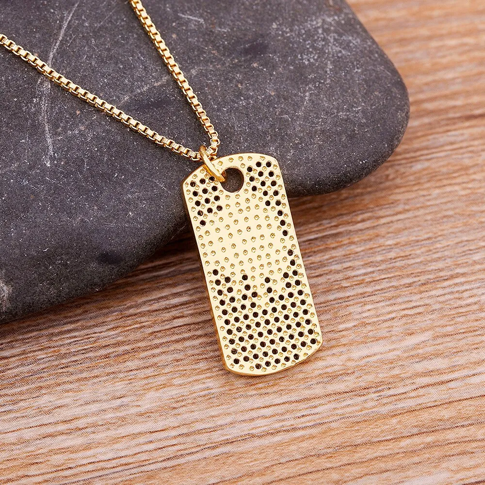 Classic Black Zircon Vintage Hand Bone Pendant Necklace