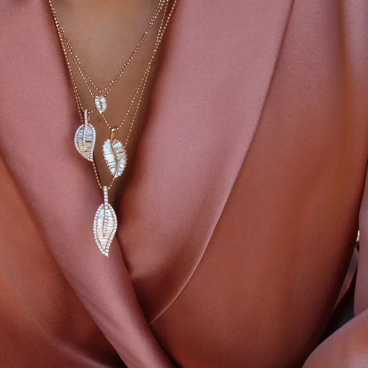 Classic Leaf Diamond Necklace