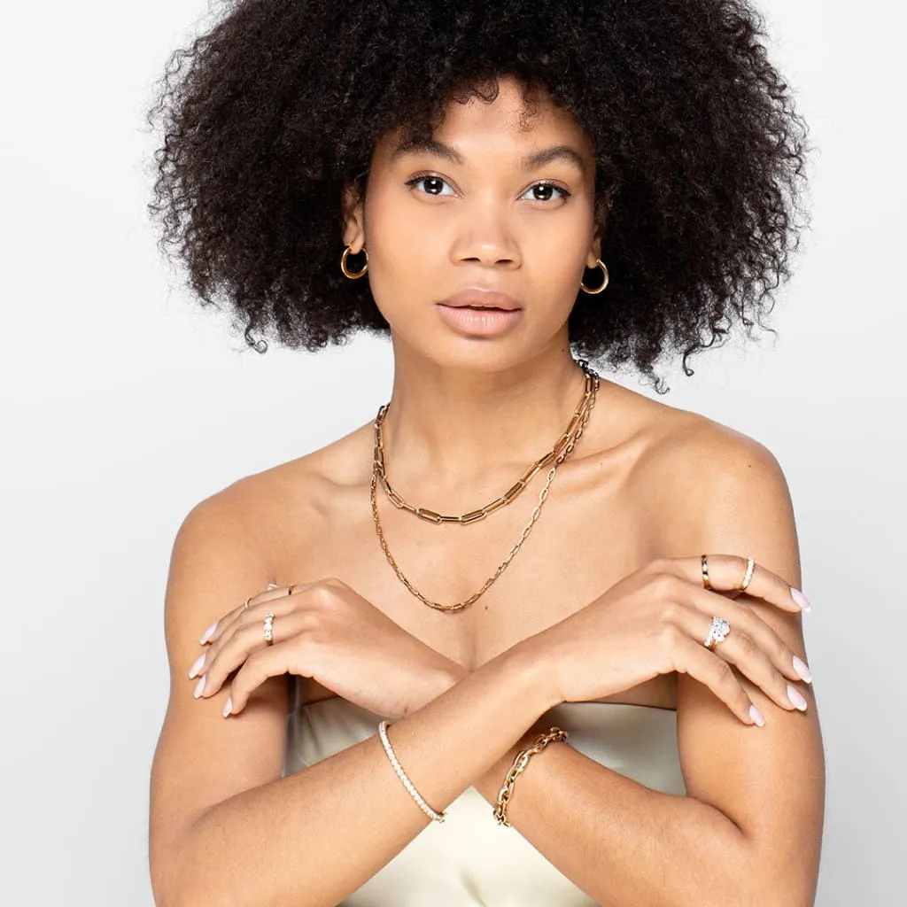 Classic Paper-Chain Necklace | 9ct Gold