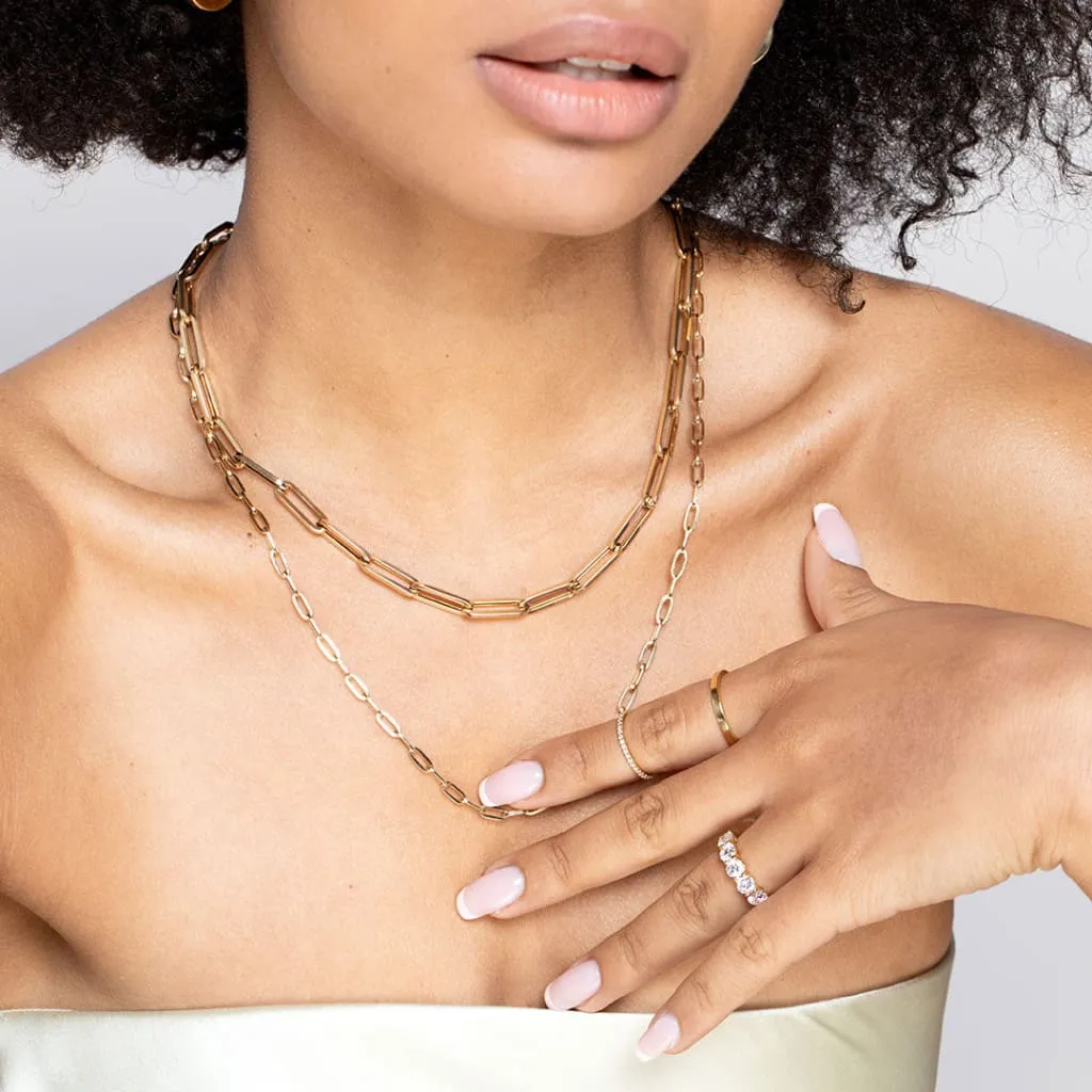 Classic Paper-Chain Necklace | 9ct Gold