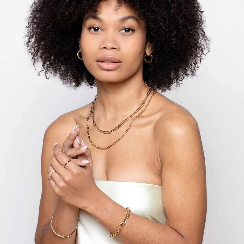 Classic Paper-Chain Necklace | 9ct Gold
