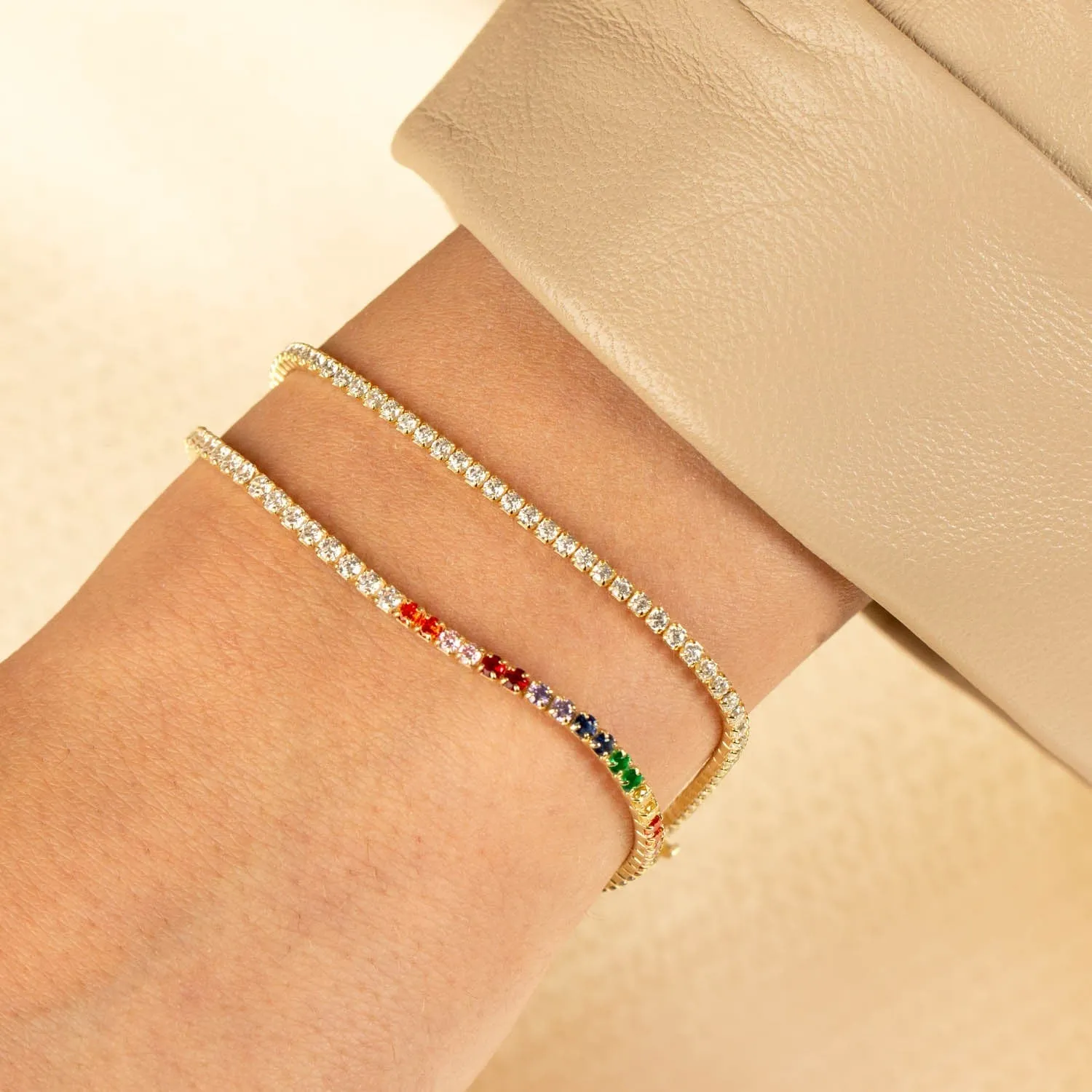Classic Thin Tennis Bracelet by By Adina Eden
