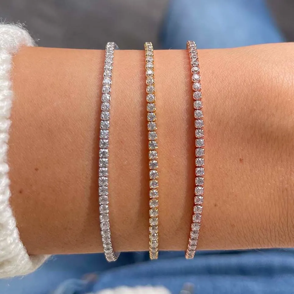Classic Thin Tennis Bracelet by By Adina Eden